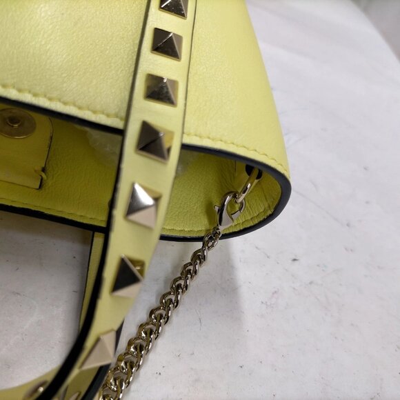 Valentino Garavani Yellow Leather Hand Bag mon750-101325 - Picture 8 of 16
